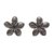 Sterling silver button earrings, 'Plumeria Simplicity' - Sterling Silver Floral Plumeria Button Post Earrings (image 2a) thumbail