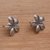 Sterling silver button earrings, 'Plumeria Simplicity' - Sterling Silver Floral Plumeria Button Post Earrings (image 2c) thumbail