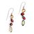 Multi-gemstone dangle earrings, 'Drops of Happiness' - Citrine Garnet Peridot Drops of Happiness Dangle Earrings (image 2b) thumbail