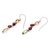 Multi-gemstone dangle earrings, 'Drops of Happiness' - Citrine Garnet Peridot Drops of Happiness Dangle Earrings (image 2c) thumbail