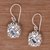 Gold-accented blue topaz dangle earrings, 'Jungle Diamonds' - Sterling Silver Blue Topaz Dangle Earrings with Gold Accents (image 2b) thumbail
