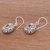Gold-accented blue topaz dangle earrings, 'Jungle Diamonds' - Sterling Silver Blue Topaz Dangle Earrings with Gold Accents (image 2c) thumbail