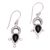 Onyx dangle earrings, 'Glorious Night' - Black Onyx and Sterling Silver Balinese Dangle Earrings (image 2a) thumbail
