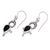 Onyx dangle earrings, 'Glorious Night' - Black Onyx and Sterling Silver Balinese Dangle Earrings (image 2b) thumbail