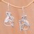 Sterling Silver, 'Bojog Kual' - Sterling Silver Bojog Kual Naughty Monkey Dangle Earrings thumbail