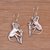 Sterling Silver, 'Bojog Kual' - Sterling Silver Bojog Kual Naughty Monkey Dangle Earrings (image 2b) thumbail