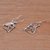 Sterling Silver, 'Bojog Kual' - Sterling Silver Bojog Kual Naughty Monkey Dangle Earrings (image 2c) thumbail