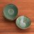 Ceramic bowls, 'Green Splendor' (set of 4) - Green Ceramic Bowls (Set of 4) from Bali thumbail