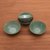 Ceramic bowls, 'Green Splendor' (set of 4) - Green Ceramic Bowls (Set of 4) from Bali (image 2b) thumbail