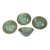 Ceramic bowls, 'Green Splendor' (set of 4) - Green Ceramic Bowls (Set of 4) from Bali (image 2d) thumbail
