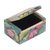 Wood mini jewelry box, 'Lily Pond' - Handcrafted Mini Jewelry Box with Floral Motif (image 2f) thumbail