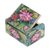 Wood mini jewelry box, 'Lily Pond' - Handcrafted Mini Jewelry Box with Floral Motif (image 2g) thumbail