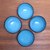 Ceramic bowls, 'Blue Antiquity' (set of 4) - Round Blue Ceramic Bowls from Indonesia (Set of 4) thumbail