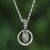 Sterling silver pendant necklace, 'One Soul' - Sterling Silver Ring Pendant Necklace from Bali thumbail