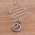 Sterling silver pendant necklace, 'One Soul' - Sterling Silver Ring Pendant Necklace from Bali (image 2d) thumbail