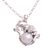 Cultured pearl pendant necklace, 'White Panther Orb' - White Cultured Pearl Panther Pendant Necklace from Bali (image 2a) thumbail
