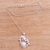 Cultured pearl pendant necklace, 'White Panther Orb' - White Cultured Pearl Panther Pendant Necklace from Bali (image 2c) thumbail