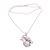 Cultured pearl pendant necklace, 'White Panther Orb' - White Cultured Pearl Panther Pendant Necklace from Bali (image 2e) thumbail