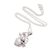 Cultured pearl pendant necklace, 'White Panther Orb' - White Cultured Pearl Panther Pendant Necklace from Bali (image 2f) thumbail