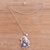 Cultured pearl pendant necklace, 'Blue Panther Orb' - Blue Cultured Pearl Pendant Necklace from Bali (image 2c) thumbail