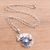 Cultured pearl pendant necklace, 'Blue Squirrel Orb' - Blue Cultured Pearl Pendant Necklace from Bali (image 2d) thumbail