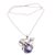 Cultured pearl pendant necklace, 'Blue Panther Moonlight' - Blue Cultured Pearl Panther Necklace from Bali (image 2e) thumbail