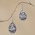 Sterling silver dangle earrings, 'Tropical Swans' - Sterling Silver Dangle Earrings with Swan Motif thumbail