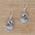 Sterling silver dangle earrings, 'Tropical Swans' - Sterling Silver Dangle Earrings with Swan Motif (image 2b) thumbail