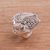 Sterling silver cocktail ring, 'Lily Pond Frog' - Sterling Silver Frog Cocktail Ring from Bali (image 2b) thumbail