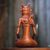 Wood sculpture, 'Red Balinese Bridegroom' - Hand-Carved Red Suar Wood Groom Sculpture from Bali (image 2c) thumbail