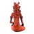 Wood sculpture, 'Red Balinese Bridegroom' - Hand-Carved Red Suar Wood Groom Sculpture from Bali (image 2e) thumbail