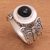 Onyx cocktail ring, 'Butterfly Caress' - Butterfly Motif Onyx Cocktail Ring from Bali (image 2b) thumbail