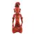 Wood sculpture, 'Red Balinese Bride' - Hand-Carved Red Suar Wood Bride Sculpture from Bali (image 2a) thumbail