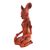 Wood sculpture, 'Red Balinese Bride' - Hand-Carved Red Suar Wood Bride Sculpture from Bali (image 2d) thumbail