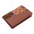 Cotton and faux leather passport holder, 'Winds of Travel' - Brown Faux Leather and Colorful Cotton Print Passport Holder (image 2d) thumbail