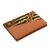 Batik cotton and faux leather passport holder, 'Sharp Traveler' - Light Brown Faux Leather Passport Holder with Cotton Print (image 2c) thumbail