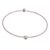 Amethyst and quartz bangle bracelet, 'Minimalist Bliss' - Hammered Sterling Silver Amethyst and Quartz Bangle Bracelet (image 2d) thumbail