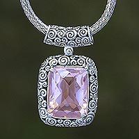 Amethyst pendant necklace,