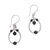Onyx dangle earrings, 'Malam Lamp' - Sterling Silver and Faceted Black Onyx Dangle Earrings (image 2a) thumbail