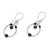 Onyx dangle earrings, 'Malam Lamp' - Sterling Silver and Faceted Black Onyx Dangle Earrings (image 2b) thumbail