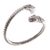 Sterling silver cuff bracelet, 'Tiger Twins' - Handcrafted Sterling Silver Woven Cuff Tiger Head Bracelet (image 2a) thumbail