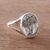 Sterling silver signet ring, 'Paradise Island' - Sterling Silver Palm Tree Signet Ring from Bali thumbail