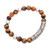Tiger's eye beaded stretch bracelet, 'Gleaming Arch' - Tiger's Eye and Sterling Silver Beaded Stretch Bracelet (image 2c) thumbail