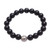 Onyx beaded stretch bracelet, 'Spheres of Darkness' - Black Onyx and Sterling Silver Beaded Stretch Bracelet (image 2a) thumbail