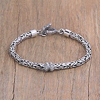 Sterling silver pendant bracelet,