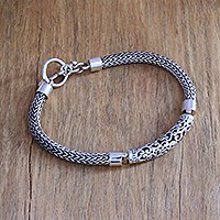 Sterling silver pendant bracelet,