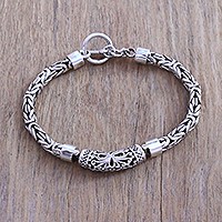 Sterling silver pendant bracelet,