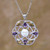 Amethyst and citrine pendant necklace, 'Matahari' - Amethyst and Citrine Pendant Necklace from Bali thumbail