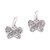 Sterling silver dangle earrings, 'Curling Wings' - Openwork Sterling Silver Butterfly Dangle Earrings from Bali (image 2a) thumbail