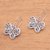 Sterling silver dangle earrings, 'Curling Wings' - Openwork Sterling Silver Butterfly Dangle Earrings from Bali (image 2c) thumbail